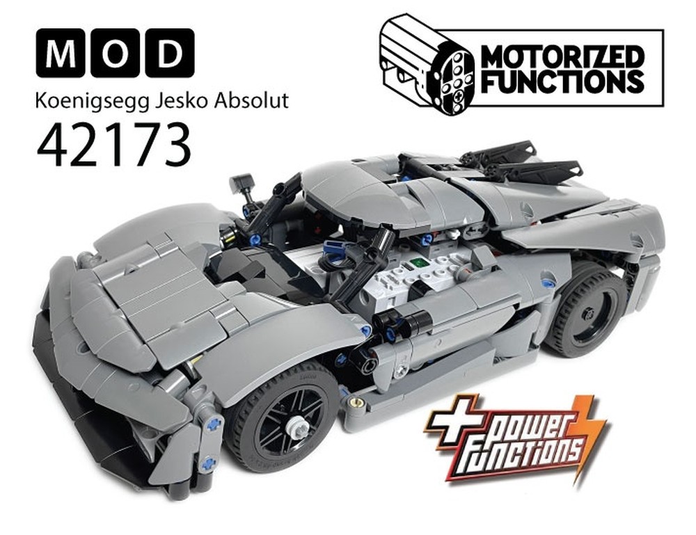 Lego 42173 Koenigsegg Jesko Absolut RC MOD for Power Function Motors