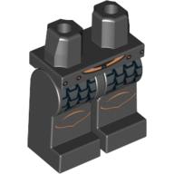 Lego Hips and Black Legs with Scale Mail Print / Black
