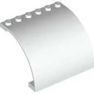 Panel 6 x 5 x 3 1/3 Curved Top / White