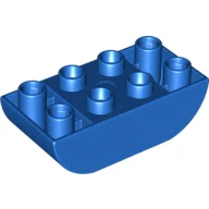 Duplo Brick 2 x 4 Curved Bottom / Blue