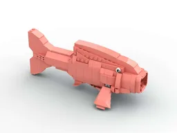 Oversized orange Fish Lego Element