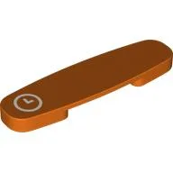 Duplo Train Action Plate with White Clock Print / Reddish Orange
