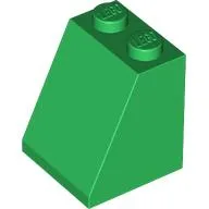 Brick Sloped 65° 2 x 2 x 2 with Bottom Tube / Green