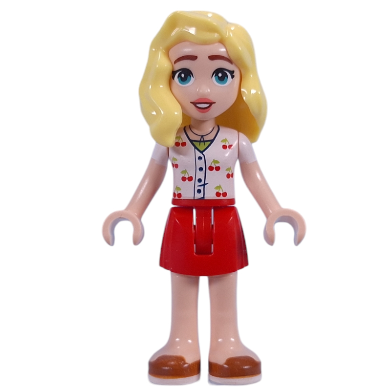 Lego Matilde, White Shirt, Red Skirt