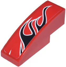 Slope, Curved 3 x 1 with Black Togokahn Pattern, Model Front Right (Sticker) - Set 8159