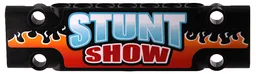 Technic, Panel Plate 3 x 11 x 1 with Medium Azure and Red 'STUNT SHOW' on Orange Flames Pattern (Sticker) - Set 42106