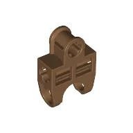 Technic Axle Connector 2 x 3 with Ball Socket, Open Sides / Light Brown