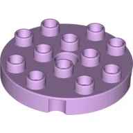 Duplo Plate Round 4 x 4 / Lavender