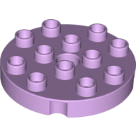 Lego Duplo Plate Round 4 x 4 / Lavender