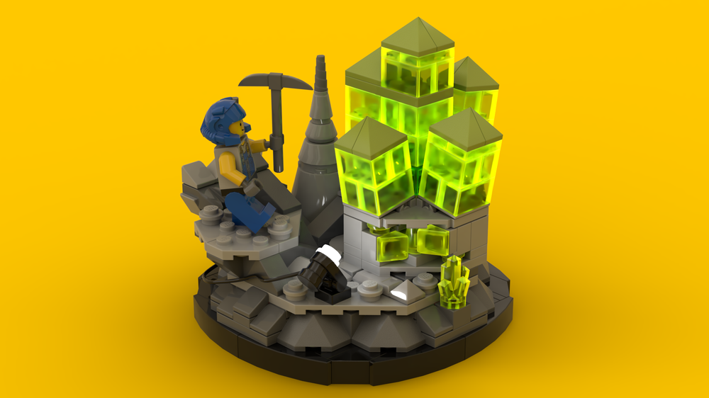 Lego Giant crystal diorama
