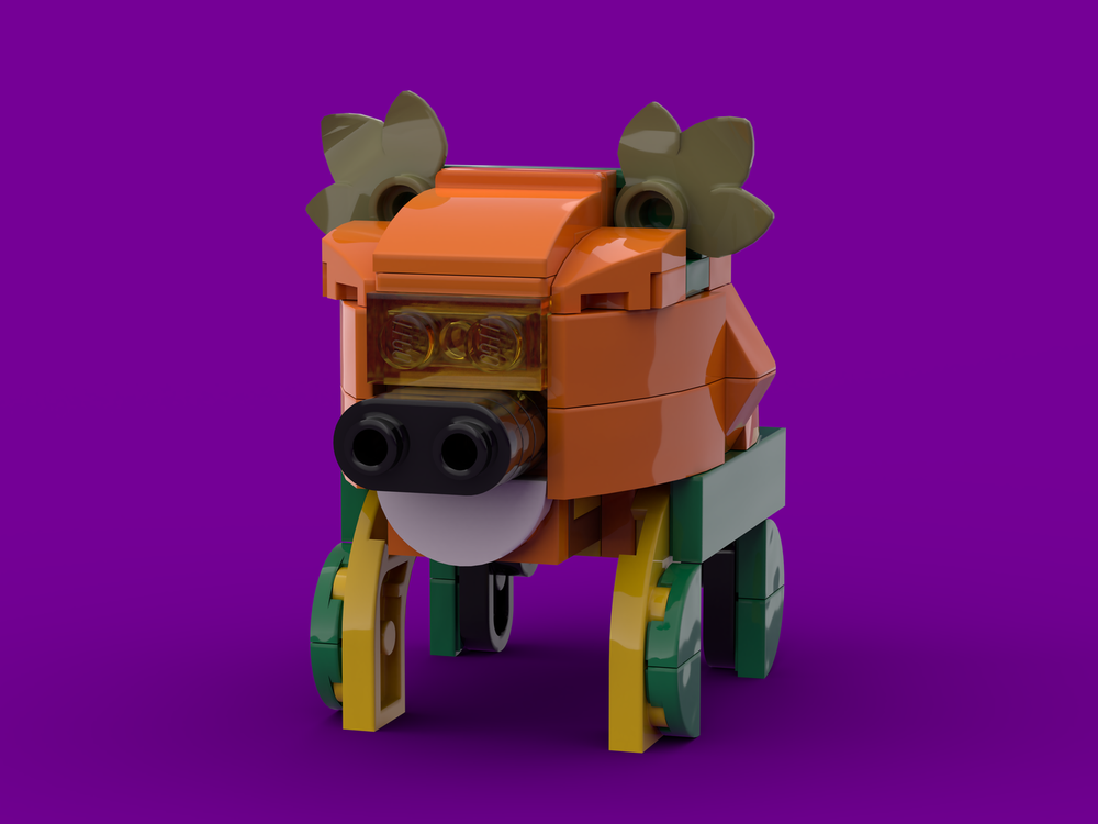 Lego Halloween Pumpkin Pig (lights up!)