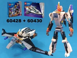 Transformer Dinobot Swoop Pteranodon using LEGO City Space 60428 and 60430