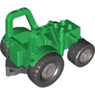 Lego Duplo Tractor New Style with 2 x 3 Studs on Hood / Green