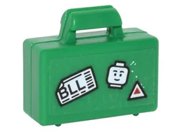Minifigure, Utensil Briefcase with White Tag with 'BLL',  Minifigure Head and Triangle Pattern (Sticker) - Set 76051