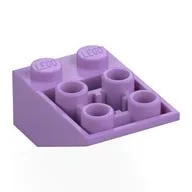 Brick Sloped Inverted 33° 3 x 2, Connections between Studs, Ovoid Bottom Pin / Medium Lavender