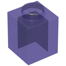 Brick 1 x 1 / Glitter Trans-Purple