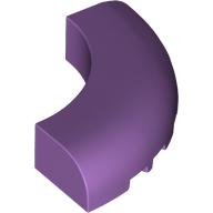 Lego Brick Round Corner 5 x 5 x 1 Curved, Bottom Cut Outs, No Studs, 7 Bottom Tubes / Medium Lavender
