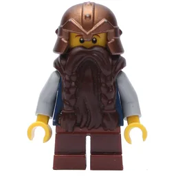 Dwarf, Dark Brown Beard, Copper Helmet