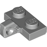 Lego Hinge Plate 1 x 2 Locking with 1 Finger on Side, with Groove / Light Bluish Gray