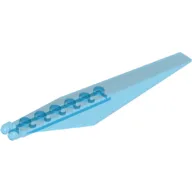 Hinge Plate 1 x 12 Locking with Angled Side Extensions and Tapered Ends, 7 Teeth / Trans-Dark Blue