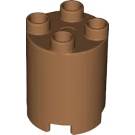 Duplo Brick Round 2 x 2 x 2 / Medium Nougat