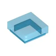 Tile 1 x 1 with Groove / Trans-Dark Blue
