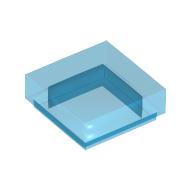 Lego Tile 1 x 1 with Groove / Trans-Dark Blue