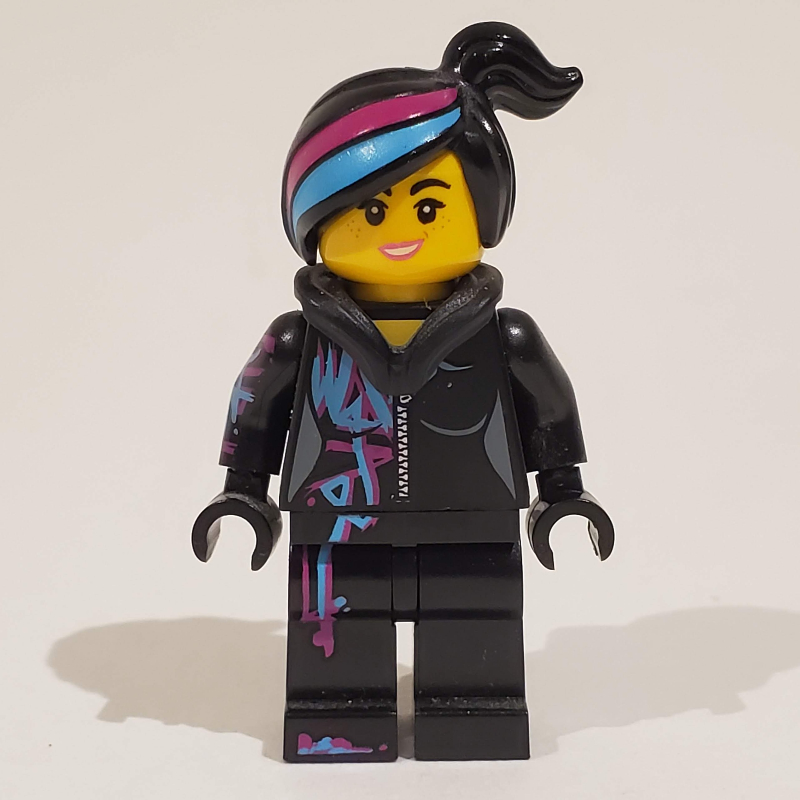 Lego Wyldstyle with Dual Sided Head, Open Mouth Smile / Angry