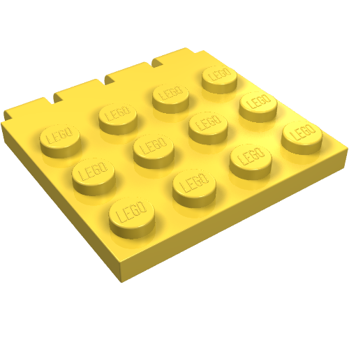 Lego Hinge Vehicle Roof 4 x 4 / Yellow