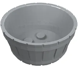 Barrel Half Large / Light Bluish Gray