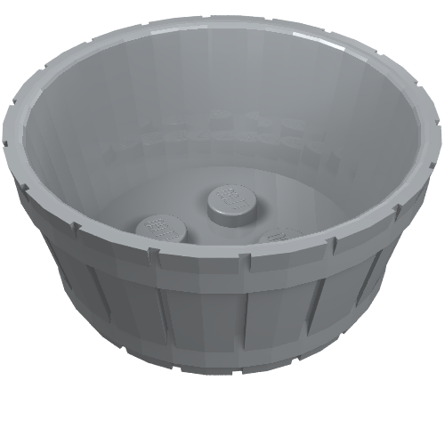 Lego Barrel Half Large / Light Bluish Gray