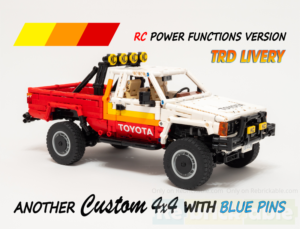 Lego 1985 Toyota 4x4 SR5 Xtracab Truck with TRD Livery - EXTRA DETAILED Version