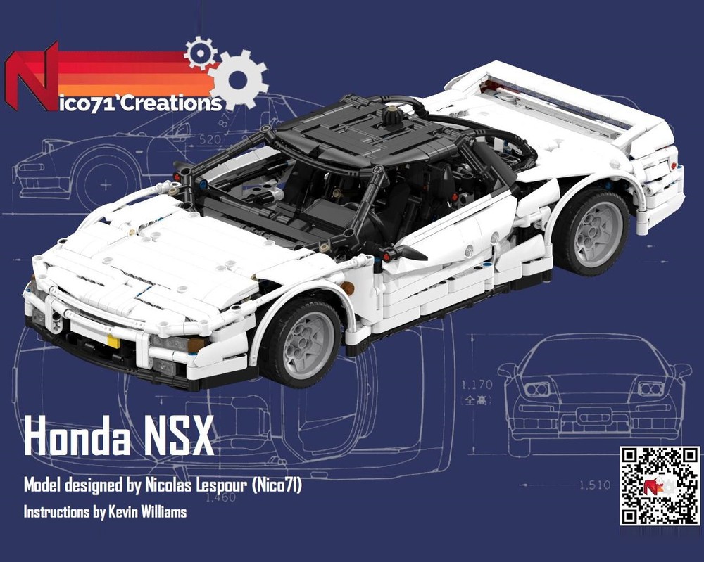 Lego Honda 90' NSX type 1 (White)
