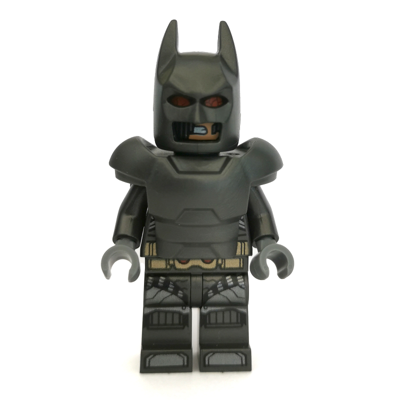 Lego Batman, Pearl Titanium Suit, Pearl Dark Gray Cowl, Armor, Dark Bluish Gray Head