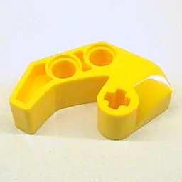 Technic Axle and Pin Connector 2 x 4 Double Sloped / Yellow