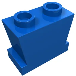 Brick 1 x 2 Tapered (Legs Old) / Blue