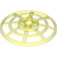 Lego Dish 6 x 6 Inverted, Radar / Webbed [Anti-studs at 90°] / Trans-Neon Green