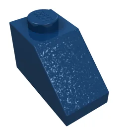 Brick Sloped 45° 2 x 1 with Bottom Pin / Dark Blue
