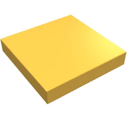 Tile 2 x 2 with Groove / Bright Light Orange