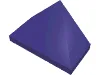 Brick Sloped 45° 2 x 1 Triple with Ovoid Bottom Pin / Dark Purple