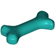 Animal Body Part, Dog Bone [Short] / Dark Turquoise