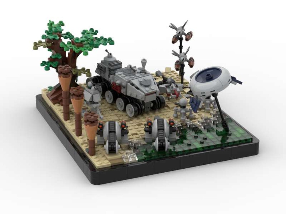 Lego Assault On Kashyyyk II - Micro Turbo Tank, Swamp Speeder, Droid Tank, AT-AP