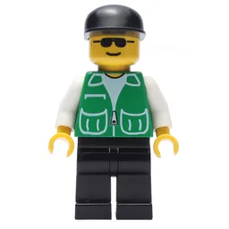 Man, Green Jacket, Black Legs, Black Cap, Sunglasses