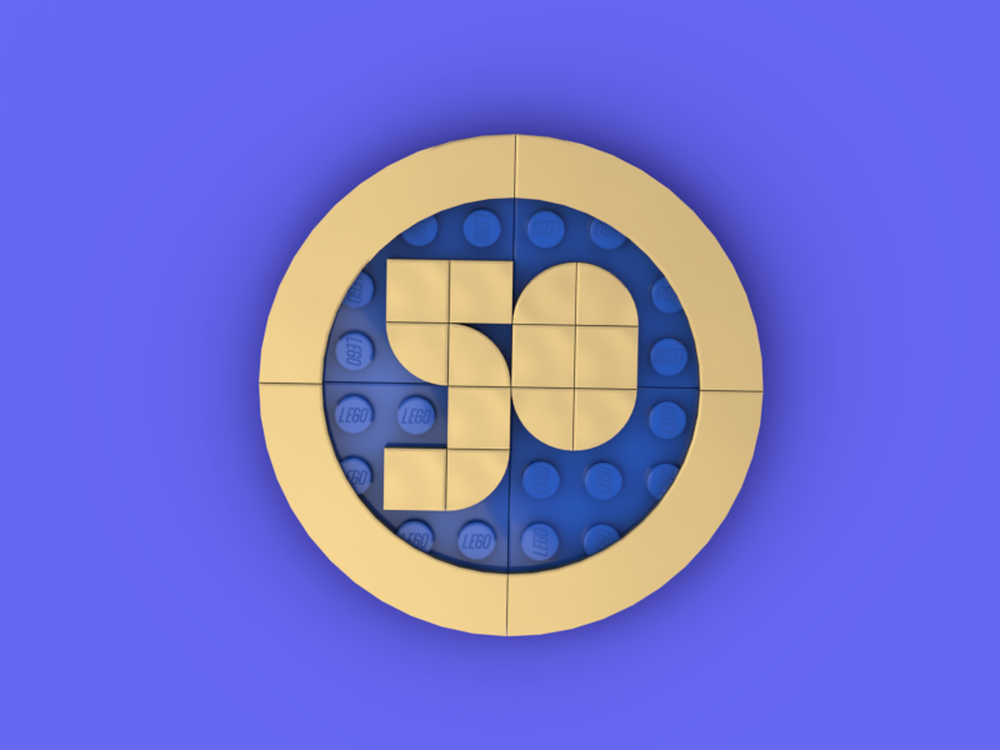 Lego Disney World 50th anniversary logo