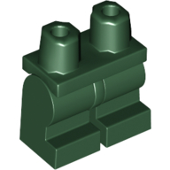 Lego Hips and Dark Green Medium Legs [Complete Assembly] / Dark Green