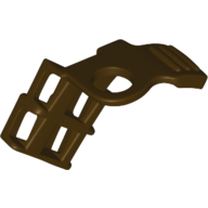 Lego Minifig Neckwear Armor Shoulder Pad Single with Scabbard for 2 Katanas, 3 Lines / Dark Brown