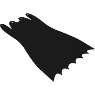 Neckwear Cape, Large, Scalloped, 4 Holes / Black