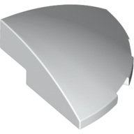 Lego Brick Round Corner, Curved 3 x 3 x 1 Quarter Circle / White