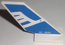 Tail Shuttle with White Airline Bird and 'LC - 3222' Pattern on Both Sides (Stickers) - Set 3222