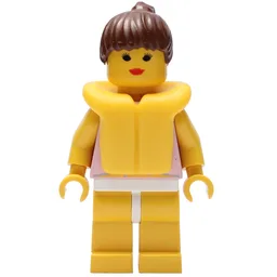 Res-Q Woman, Pink Swimsuit, Yellow Life Vest